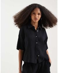 Vero Moda - Cheesecloth Textured Boxy Shirt Co-ord - Lyst