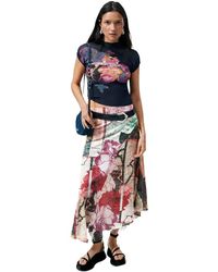 Desigual - Long Printed Skirt - Lyst
