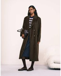 ASOS - Oversized Geborstelde Dad Jas - Lyst