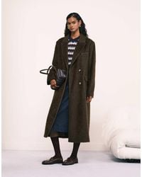 ASOS - Oversized Geborstelde Dad Jas - Lyst