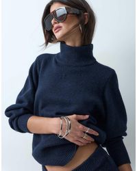 ASOS - Waisted High Neck Jumper With Wool - Lyst