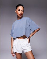 4505 - Icon - t-shirt crop top en coton épais à séchage rapide - Lyst