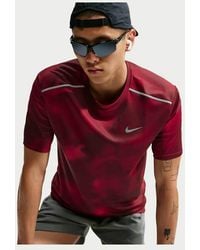 Nike - M Nk Df Uv Miler Aop Ss Dri-fit Short-sleeve Running Top - Lyst