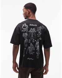 AllSaints - Terra Graphic Logo T-shirt With Back Print - Lyst