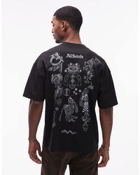 AllSaints - Terra Graphic Logo T-shirt With Back Print - Lyst