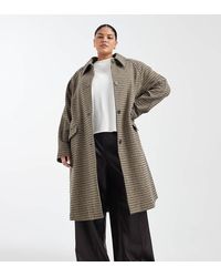 ASOS - Asos Design Curve Quilt Lined Mid Length Coat - Lyst
