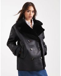 ASOS - Oversized Bonded Borg Flight Jacket - Lyst