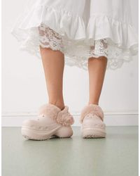 Crocs™ - Zuecos Cuarzo Con Forro De Piel Bae De - Lyst