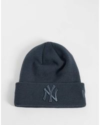 KTZ - Ny Yankees Tonal Logo Cuff Knit Beanie - Lyst