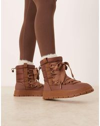 ASOS - Arrow Nylon Lace-up Snow Boots - Lyst