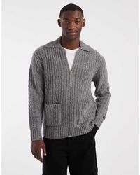 Levi's - Jersey Con Cremallera De Punto Grueso Rico En Lana De - Lyst