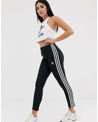 Adicolor Three Stripe Cigarette Pant In Black Adicolor Three Stripe Cigarette Pant In Black