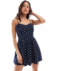 Hollister Twist Bust Drop Waist Skort Dress in Pink | Lyst