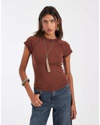 ASOS - Shrunken Raglan Baby Tee - Lyst
