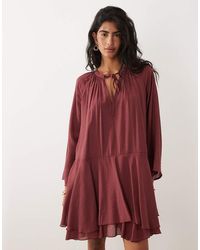 Jdy - Tie Mini Dress - Lyst
