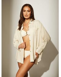 South Beach - Starfish Button Linen Blend Shirt - Lyst