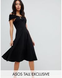 cape flutter bardot midi dress