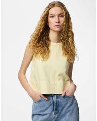 Pieces - Top Sin Mangas-Neutro - Lyst