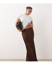 New Look - Satin Bias Maxi Skirt - Lyst