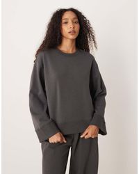 ASOS - Interlock Oversized Crew Neck Top - Lyst