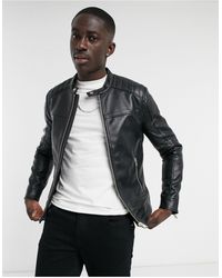 Men's Bershka Leather jackets from $73 | Lyst
