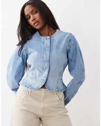 ASOS - Denim Cinched Barrel Sleeve Jacket Co Ord - Lyst