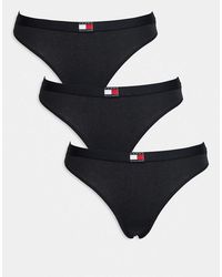 Tommy Hilfiger - 3 Pack Flag Logo Detail Thong - Lyst