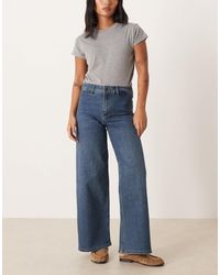 JDY Petite - High Waist Wide Leg Jeans - Lyst