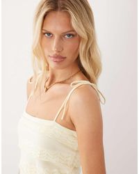 Mango - Teen Lace Detail Strappy Cami Top - Lyst