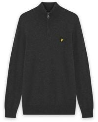 Lyle & Scott - Mid Knits Cotton Merino Quarter Zip Jumper - Lyst