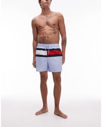 Tommy Hilfiger - Drawstring Large Flag Swim Shorts - Lyst