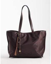 ASOS - Nylon Tote Bag With Detachable Charm - Lyst