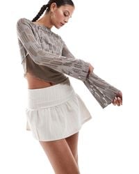 Daisy Street - Low Rise Drop Waist Mini Puff Skirt - Lyst