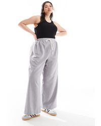 ASOS - Asos Design Curve Pull On Trousers With Contrast Panel - Lyst