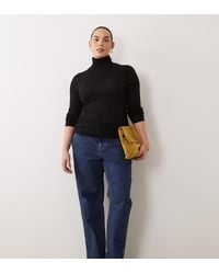 ASOS - Asos Design Curve Premium Alpaca Blend Sheer Fitted Roll Neck - Lyst