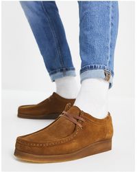 Clarks - Wallabee - chaussures en daim - cola - Lyst
