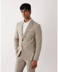 SELECTED - Linen Mix Slim Fit Blazer - Lyst
