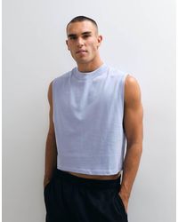 4505 - Cotton Cropped Lifting Tank Top With Quick Dry Finish - Lyst