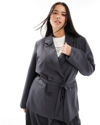 Vero Moda - Double Breasted Tie Waist Blazer Co-ord - Lyst