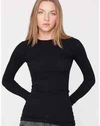 Tezenis - Long Sleeve Round Neck Ribbed Top - Lyst