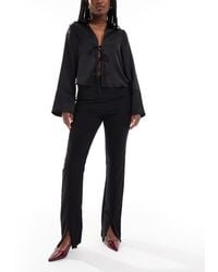 ASOS - Tailored Skinny Trousers With Zip Front Detail - Lyst