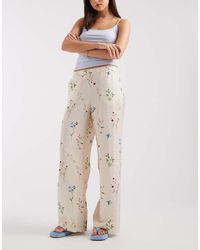 Vero Moda - High Waist Wide Leg Trousers - Lyst