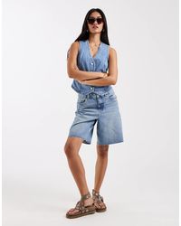 New Look - Bermuda Denim Shorts - Lyst