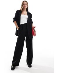 Miss Selfridge - Pantaloni Sartoriali Dritti Monocromatici Gessati - Lyst