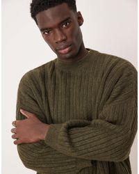 ASOS - Pull ultra oversize coupe carrée en maille côtelée avec col ras - Lyst