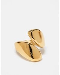 Kaiia - Exclusive Stainless Steel Chunky Abstract Wrap Around Ring - Lyst
