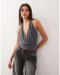 Collusion - Wrap Halter Neck Top - Lyst
