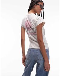 Wrangler - T-Shirt Met Cowboyprint Op De Achterkant - Lyst
