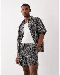 ASOS - Premium Shorts With All Over Floral Embroidery - Lyst