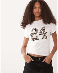 ASOS - Baby Tee With Leopard Number Graphic - Lyst